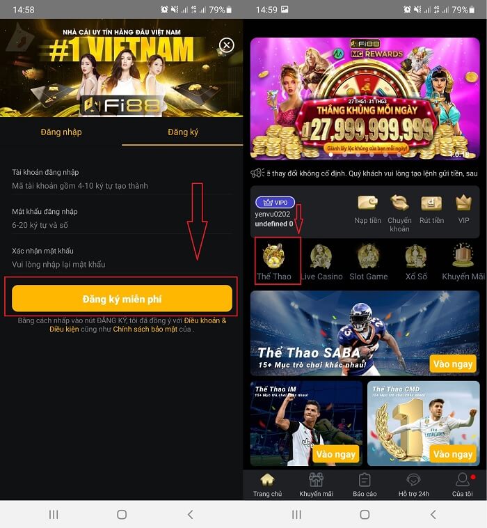 cách tải trang bóng đá
