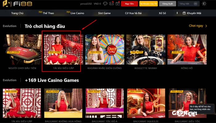 Link vào tài xỉu uy tín hàng đầu Fi88