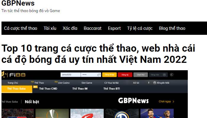 giới thiệu gbpnews