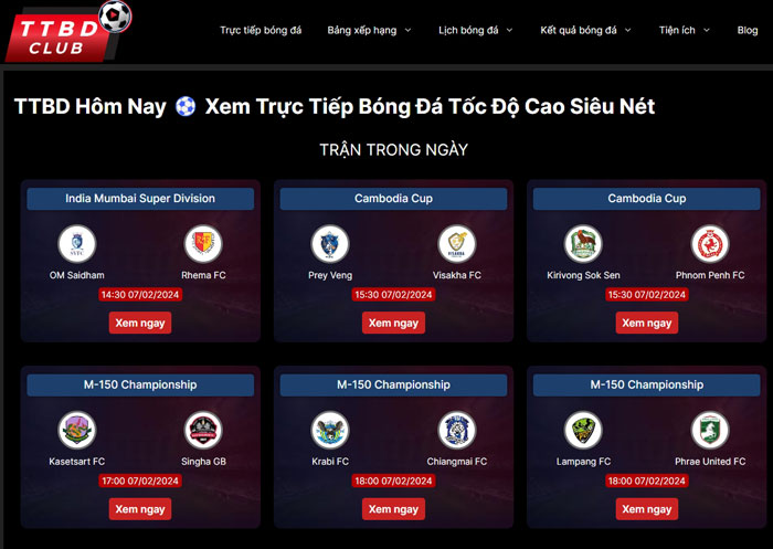 ttbd Trực tiếp bóng đá