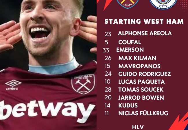 Nhận định West Ham – Manchester City 23:30 ngày 31/08